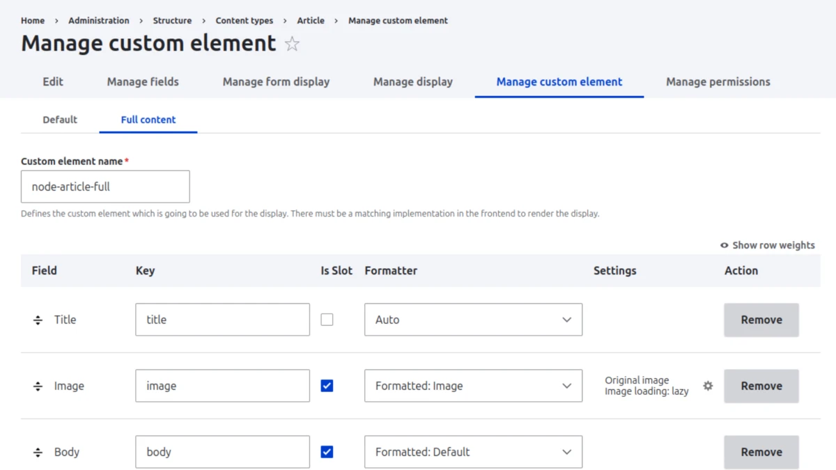 Entity Display UI